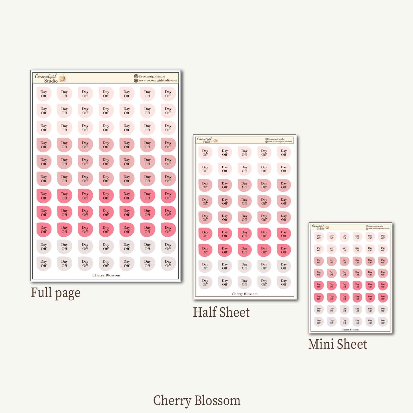 Day Off Planner Stickers – Rounded Corner Day Off Labels for Journals & Weekly Planners