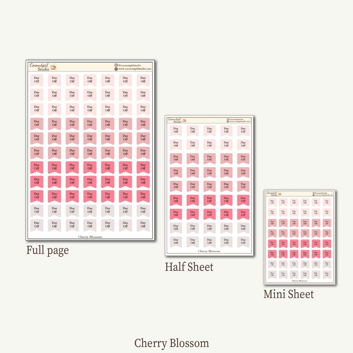 Day Off Page Flag Planner Stickers – Functional Day Off Flags for Journals & Weekly Planners
