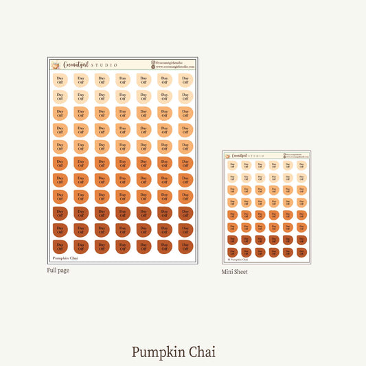 Day Off Planner Stickers – Rounded Corner Day Off Labels for Journals & Weekly Planners