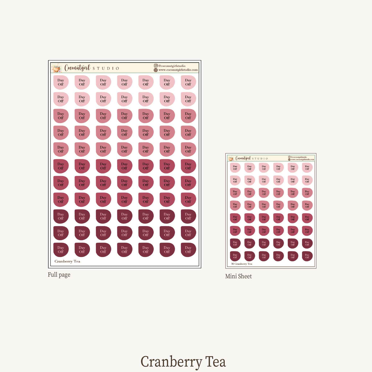 Day Off Planner Stickers – Rounded Corner Day Off Labels for Journals & Weekly Planners