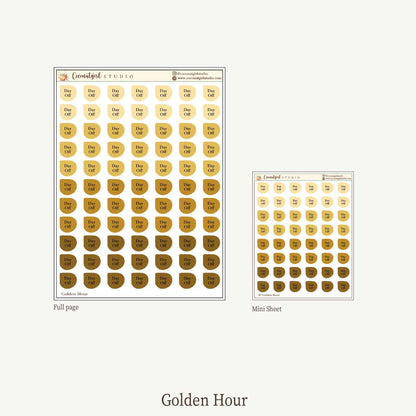 Day Off Planner Stickers – Rounded Corner Day Off Labels for Journals & Weekly Planners