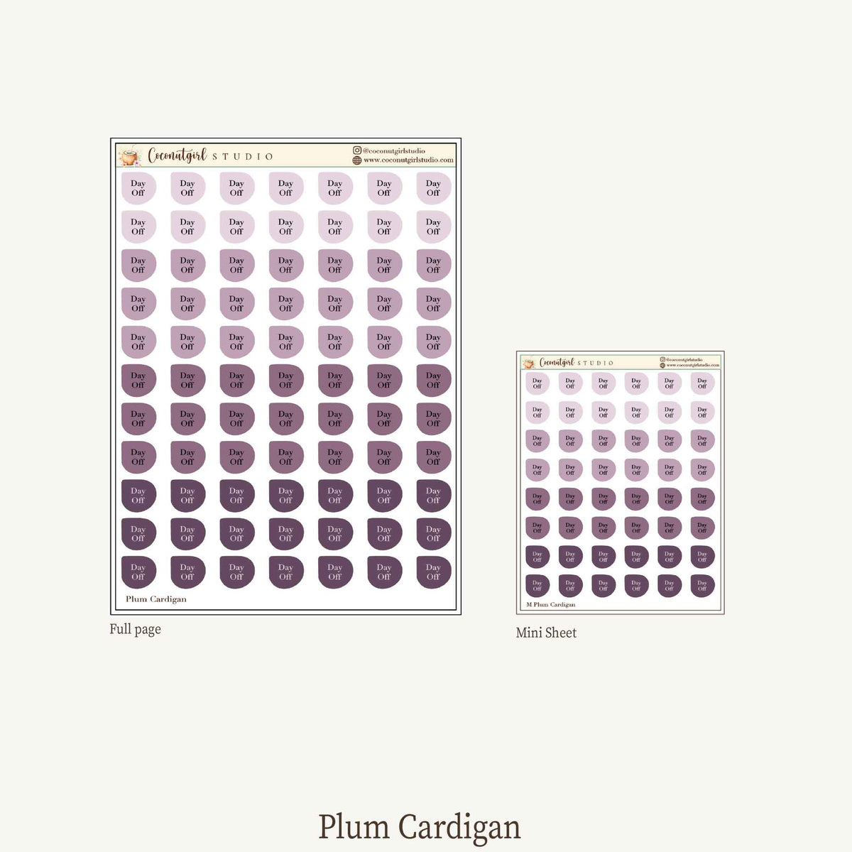 Day Off Planner Stickers – Rounded Corner Day Off Labels for Journals & Weekly Planners