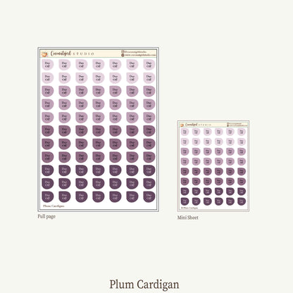 Day Off Planner Stickers – Rounded Corner Day Off Labels for Journals & Weekly Planners