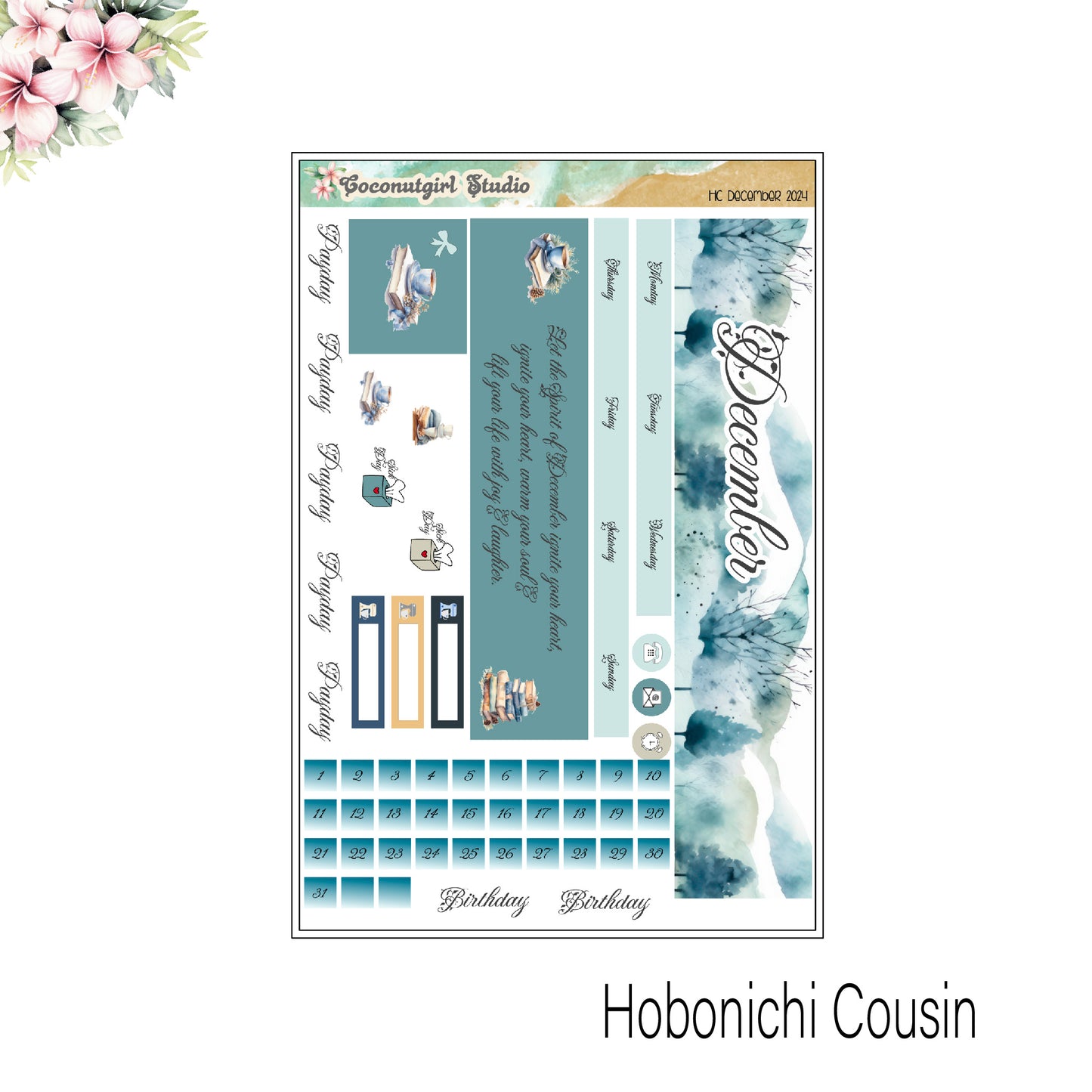 December Monthly Overview Kit
