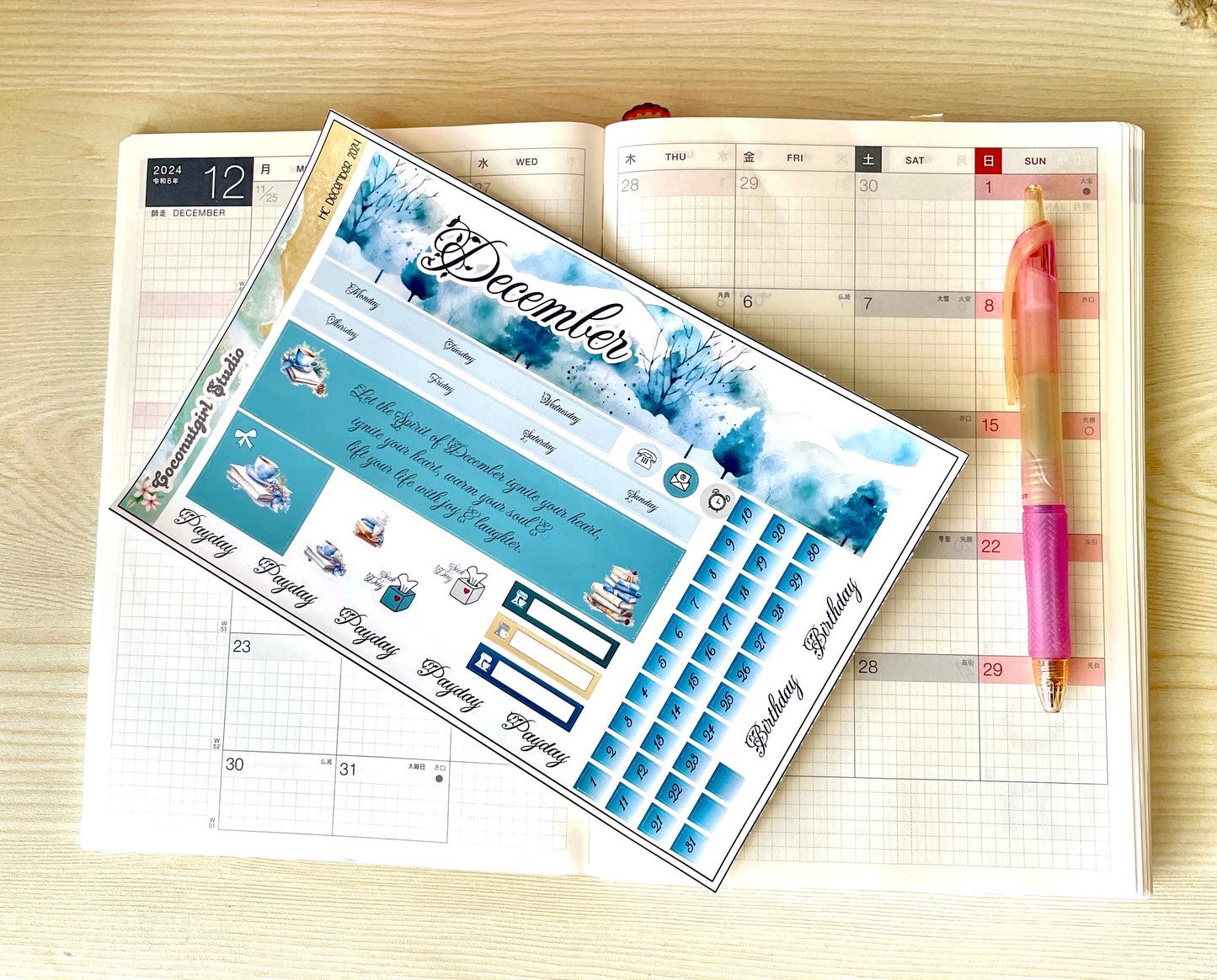 December Monthly Overview Kit