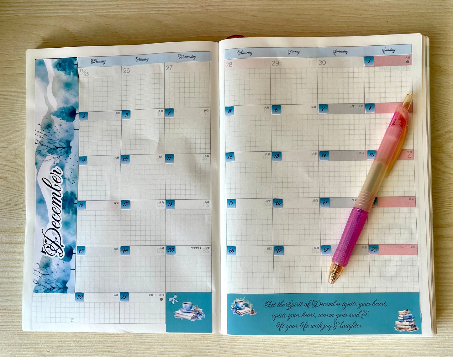 December Monthly Overview Kit