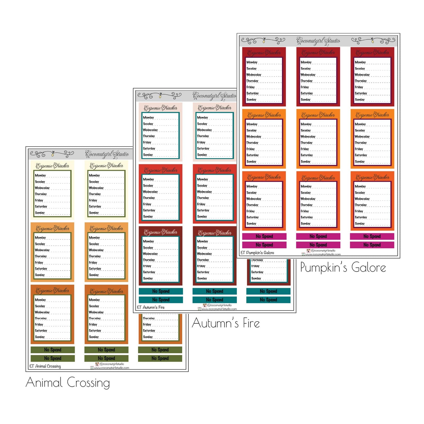 Expense Tracker Planner stickers Financial