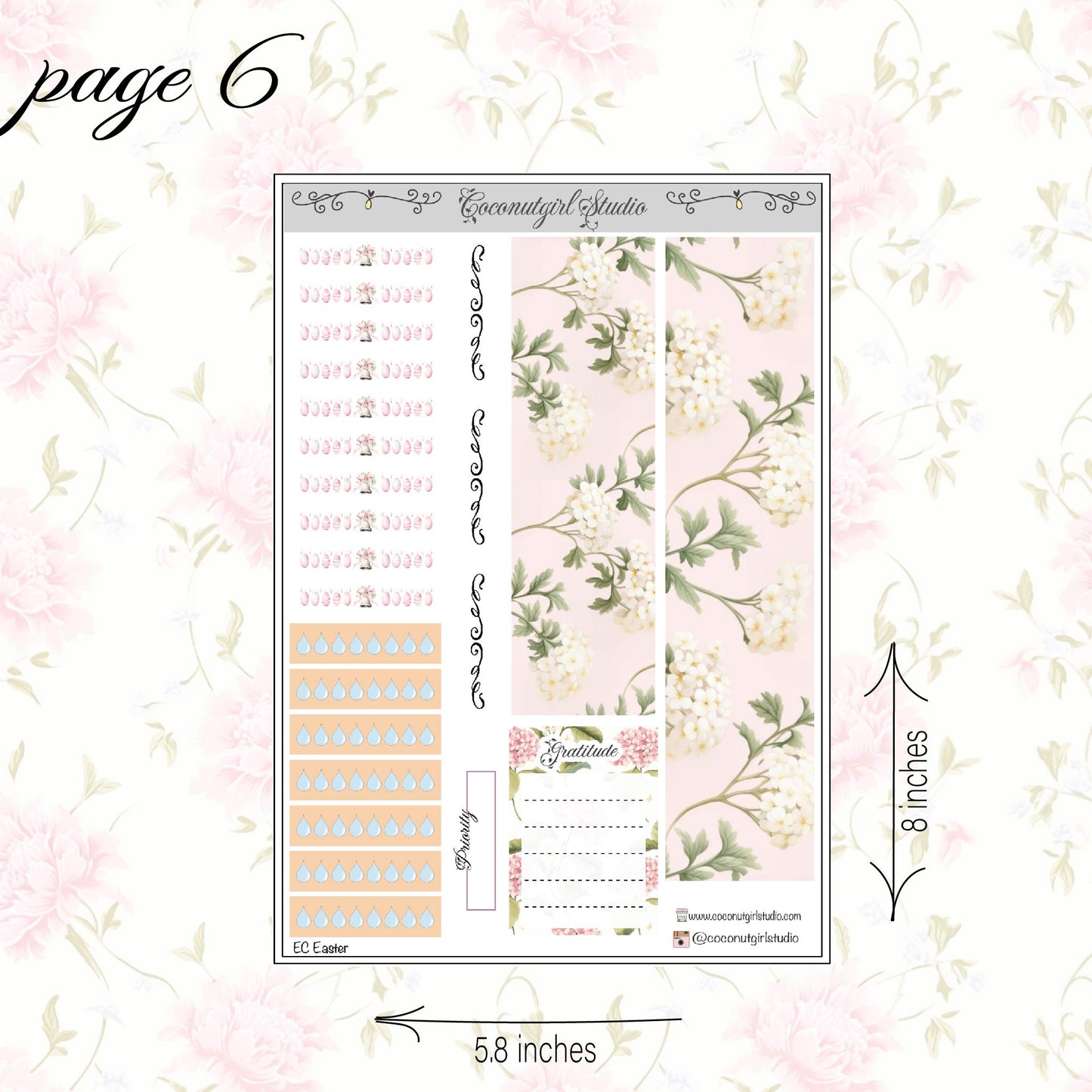 Easter Weekly Kit planner stickers