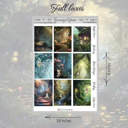 Fairy Inspired Weekly Kit Planner Stickers | Whimsical & Magical Planning | Enchanted Grove