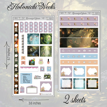 Fairy Inspired Weekly Kit Planner Stickers | Whimsical & Magical Planning | Enchanted Grove