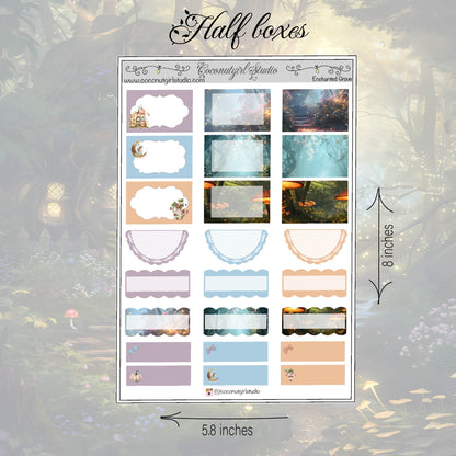 Fairy Inspired Weekly Kit Planner Stickers | Whimsical & Magical Planning | Enchanted Grove