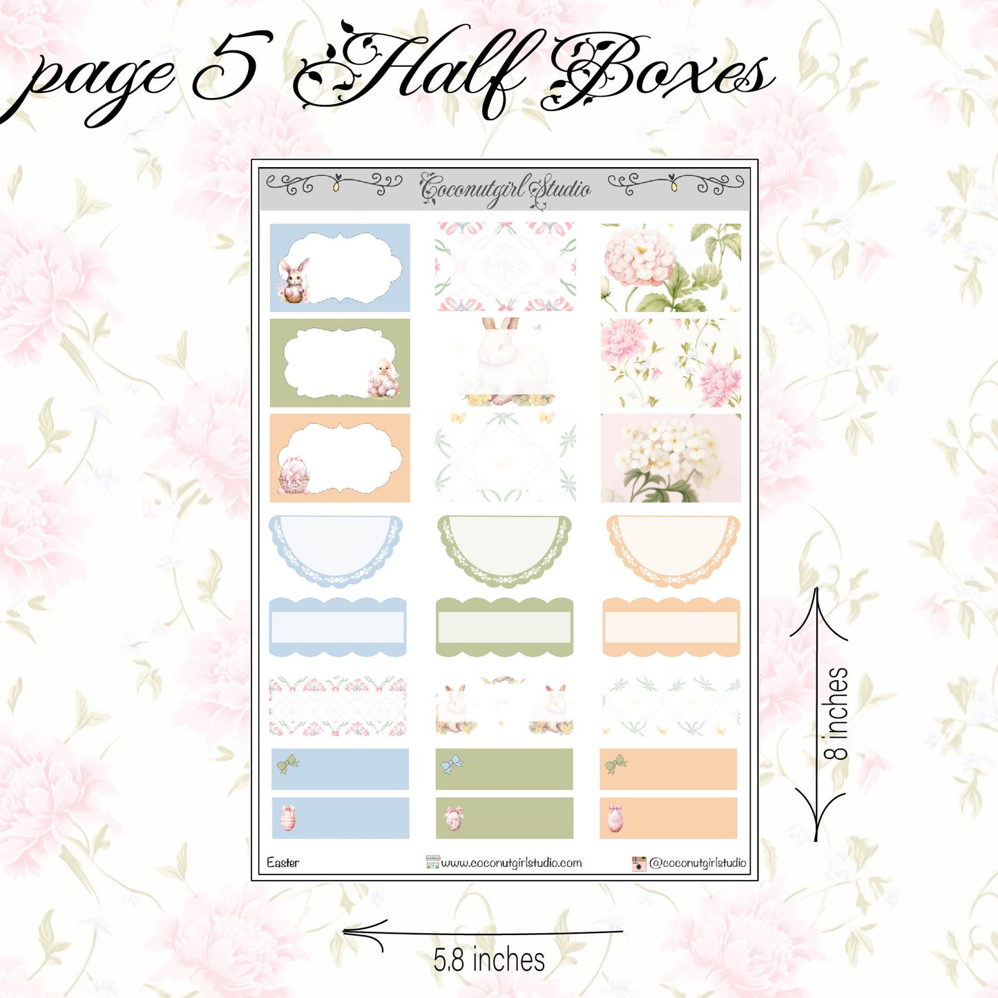 Easter Weekly Kit planner stickers