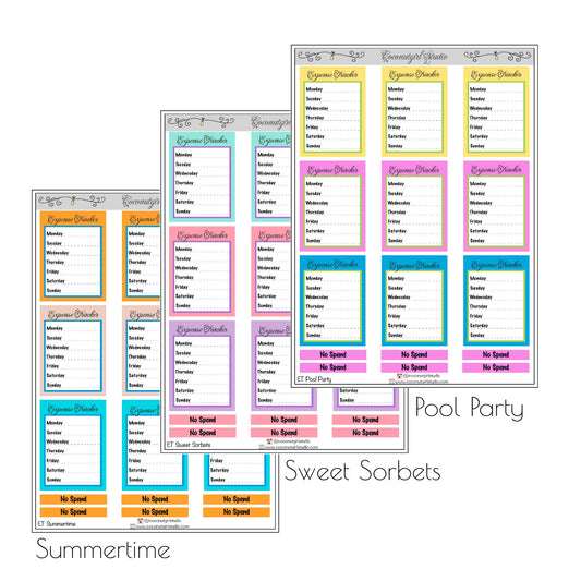 Expense Tracker Planner stickers Financial