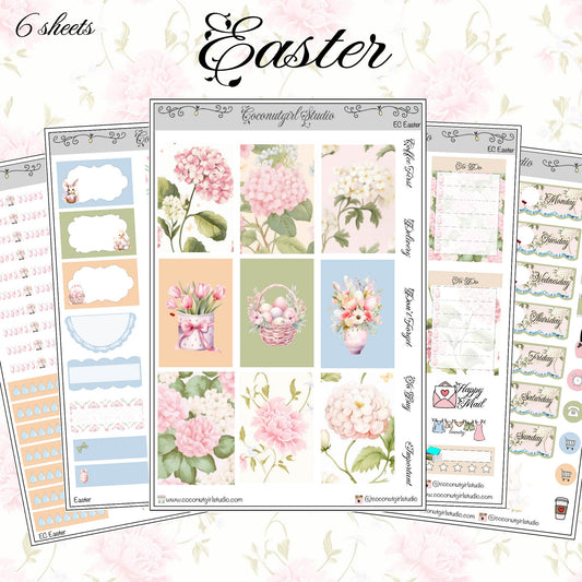 Easter Weekly Kit planner stickers