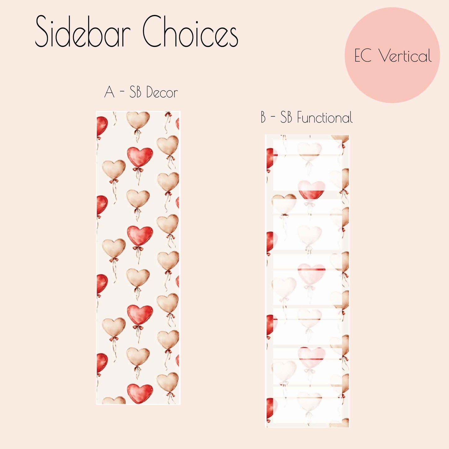 February Monthly Planner Sticker Kit | Red & Pink Valentine Aesthetic