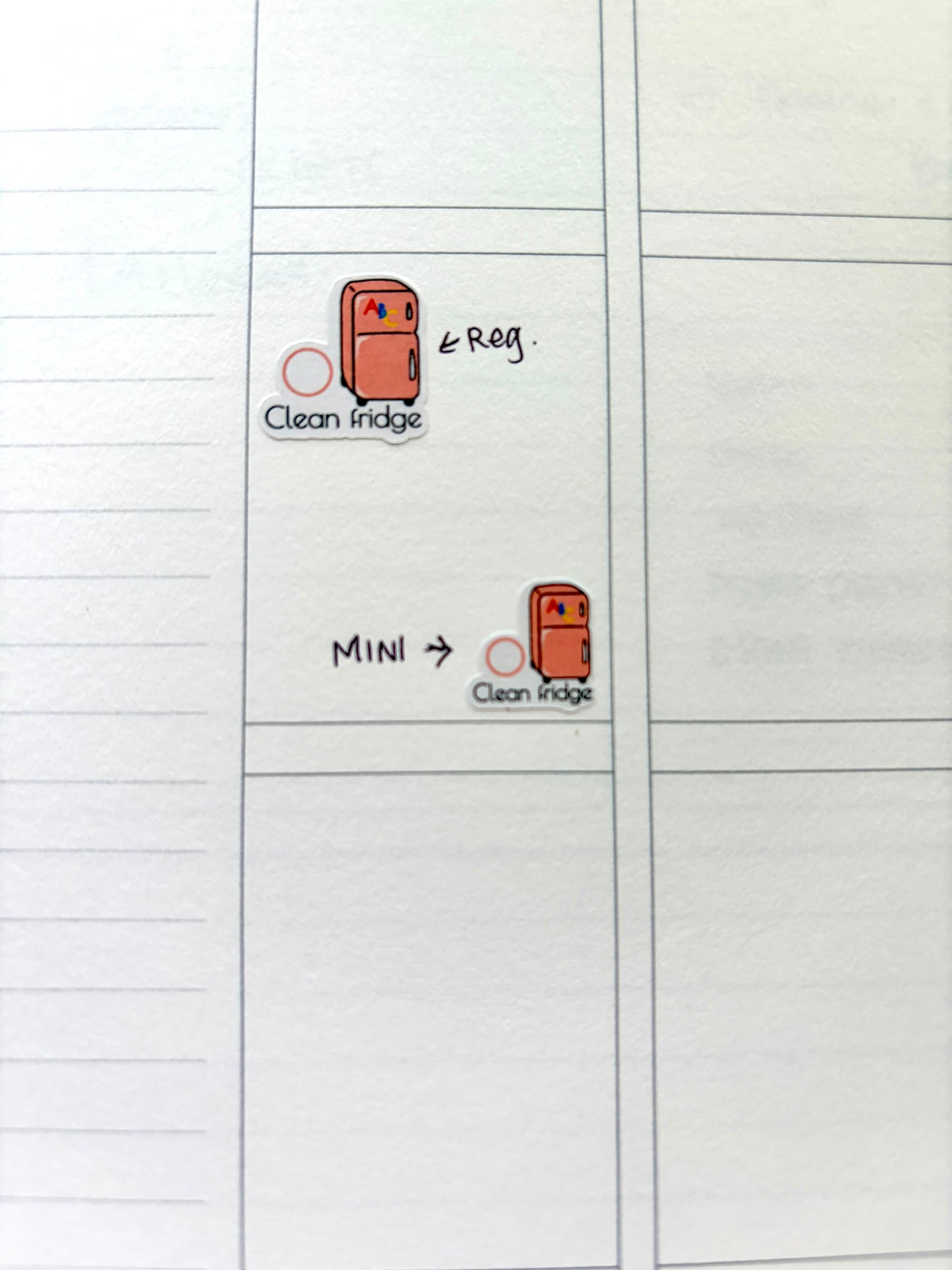 Monthly Cleaning Planner Stickers | Fridge, Oven & Cabinet Cleaning Icons