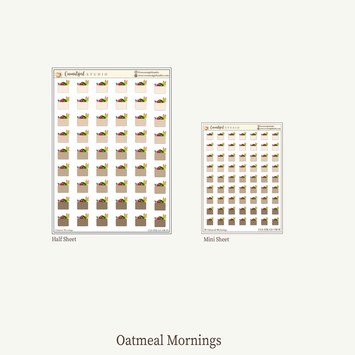 Grocery Shopping Stickers | Grocery List Planner Stickers | Errand & Meal Planning Icons | Functional Kawaii Stickers | Hobonichi Weeks EC Cousin