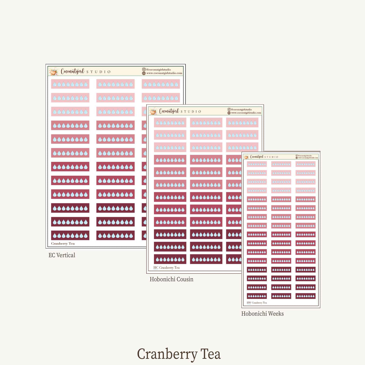 Hydrate Reminder Planner Stickers – Stay Healthy & Drink More Water