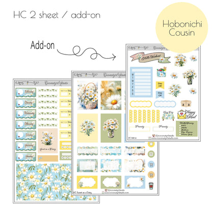 Floral Daisy planner stickers – Bright & Cheerful Planner Layout