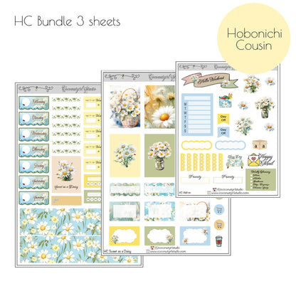 Floral Daisy planner stickers – Bright & Cheerful Planner Layout