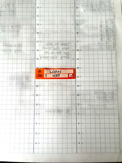 Bill Due & Payment Tracker Sticker