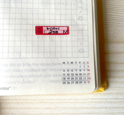 Bill Due & Payment Tracker Sticker