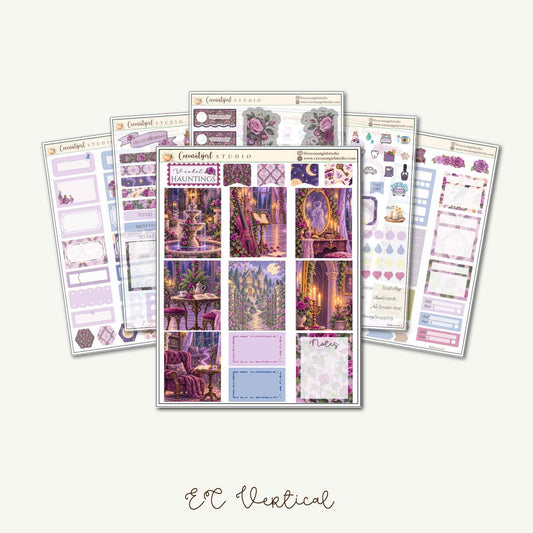 Violet Haunting Gothic Halloween Planner Sticker Kit