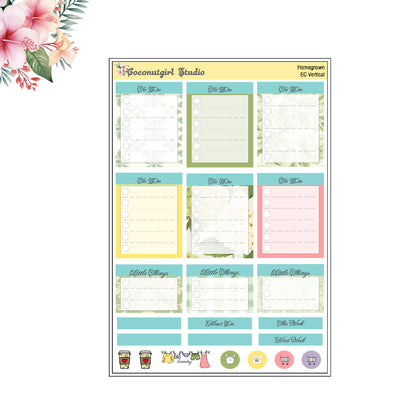 Spring Gardening Weekly Kit Planner Stickers | Floral Garden Planning Set | Homegrown