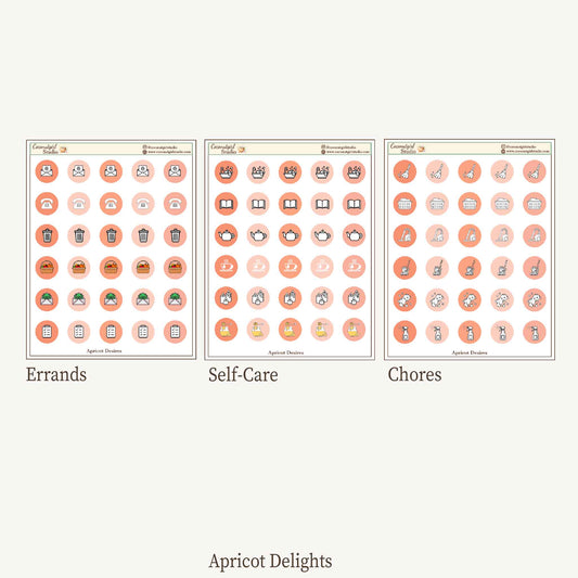 Two Dollar Tuesday Planner Icon Stickers – Errands, Self-Care & Chores Sheets