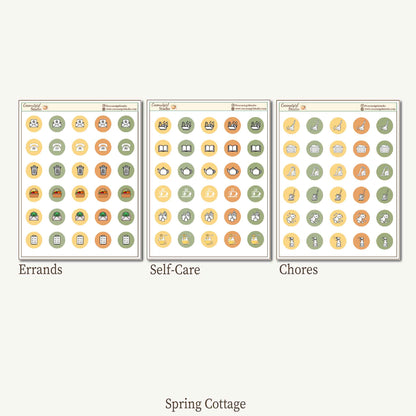 Two Dollar Tuesday Planner Icon Stickers – Errands, Self-Care & Chores Sheets