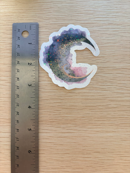 Spellbound Celestial Stickers - Holographic Moon, Book, & Butterfly Die-Cuts
