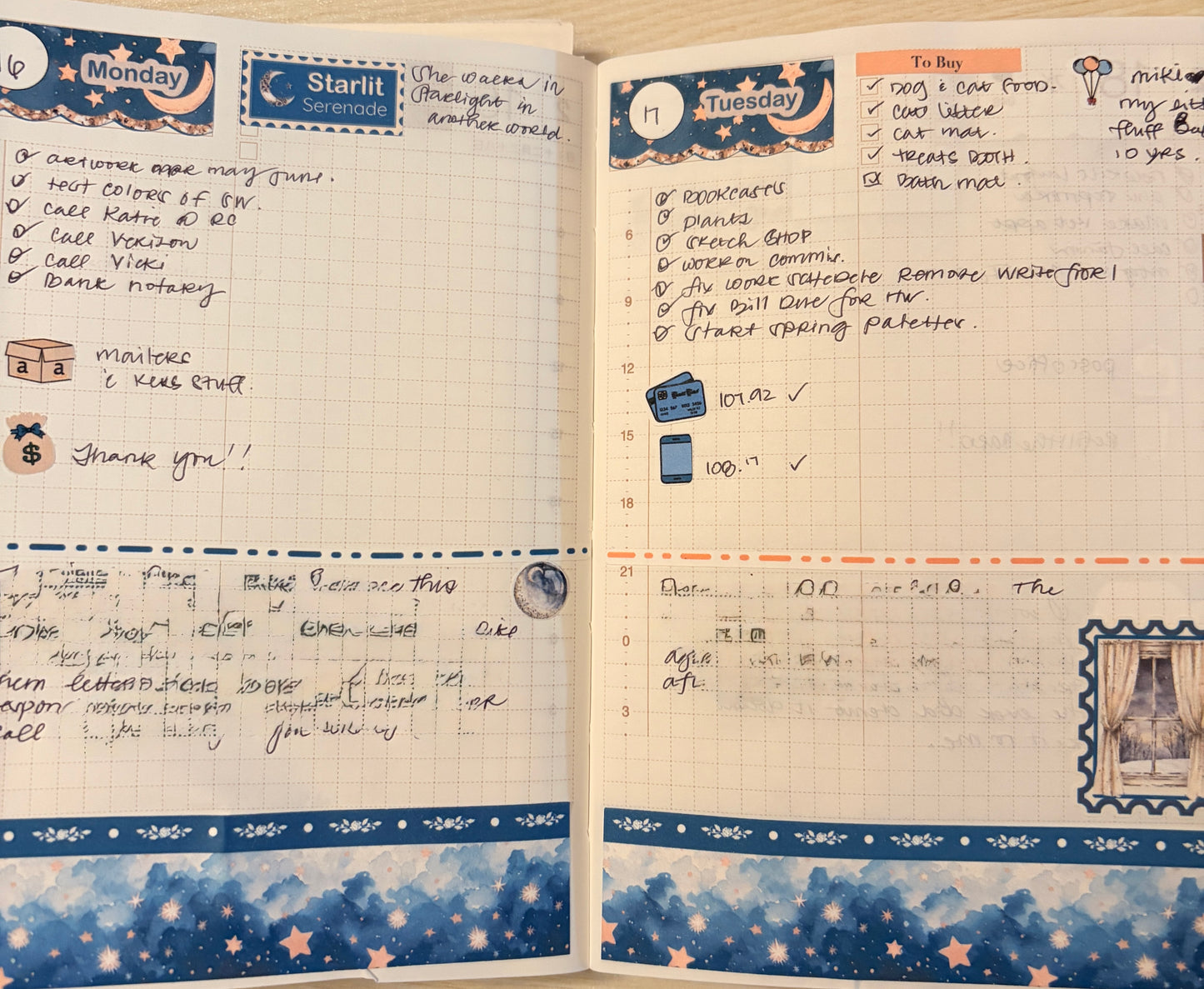 Starlit Serenade Planner Sticker Kit | Celestial Weekly Kit for Hobonichi, EC Vertical & Happy Planner