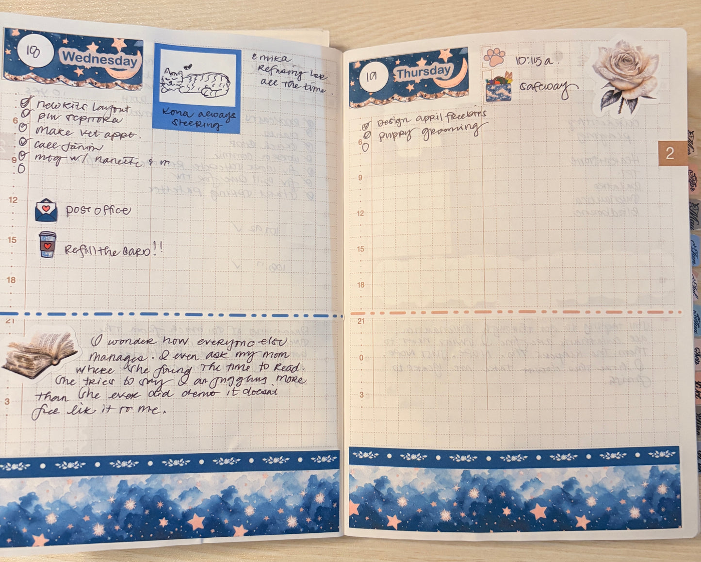 Starlit Serenade Planner Sticker Kit | Celestial Weekly Kit for Hobonichi, EC Vertical & Happy Planner