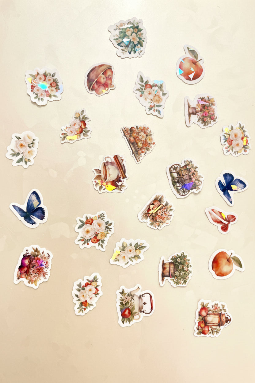 Apple Blossom Garden Sticker Flakes | Floral Planner & Journal Stickers