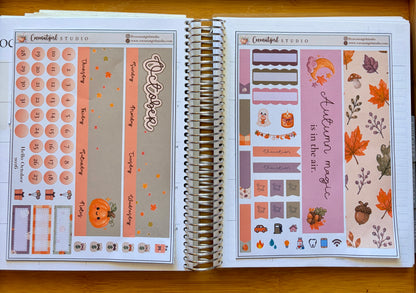October Autumn Magic Monthly Overview Sticker Kit