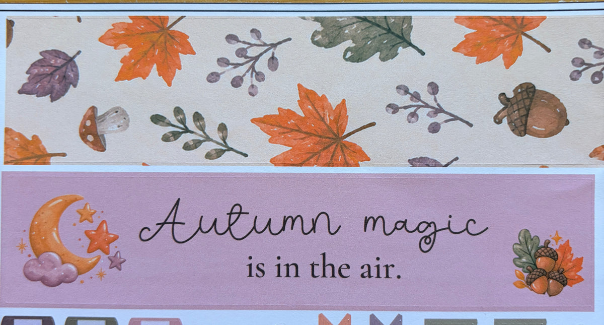 October Autumn Magic Monthly Overview Sticker Kit