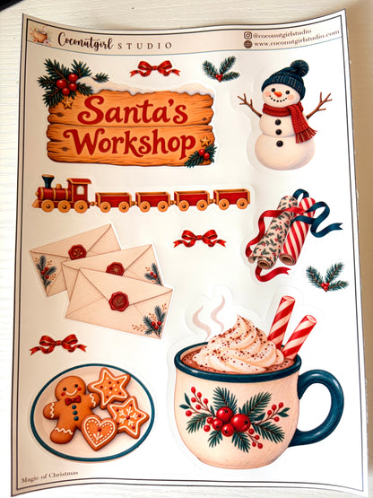 Magic of Christmas Large Deco Sheet | Christmas Planner Stickers