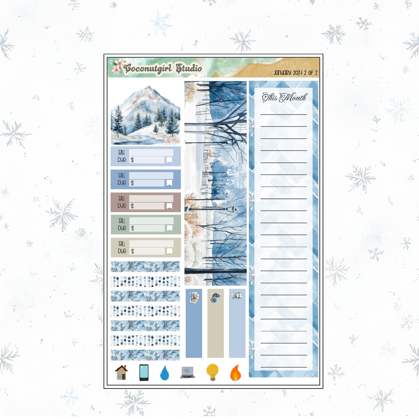 January Monthly Overview Kit