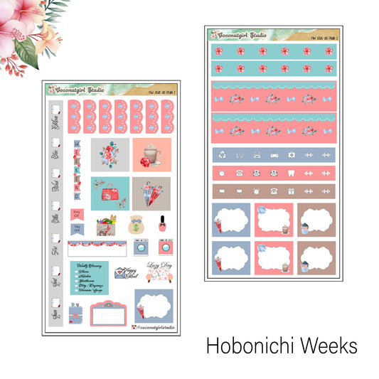 Rainy Days Weekly Kit Planner Stickers | Cozy Weather Planning Set | Jour de Pluie