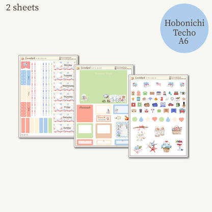Stars & Seaside | Coastal Summer Planner Sticker Kit