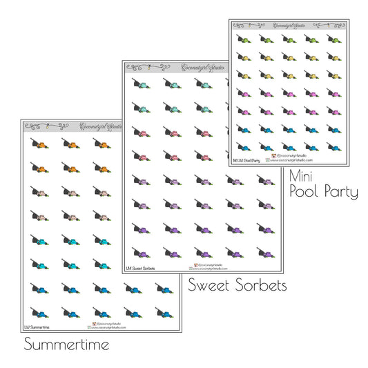 Lawnmower Lawn Care planner stickers