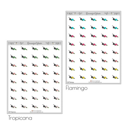 Lawnmower Lawn Care planner stickers