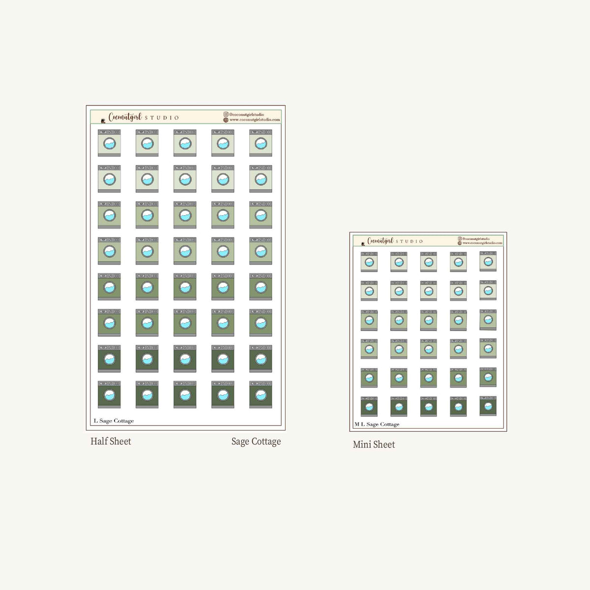 Laundry Planner Stickers | Wash Dry Fold Cleaning Planner Stickers | Laundry