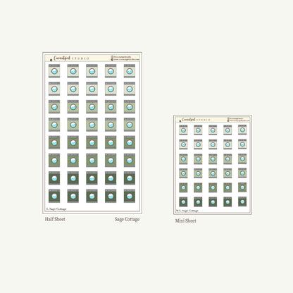Laundry Planner Stickers | Wash Dry Fold Cleaning Planner Stickers | Laundry