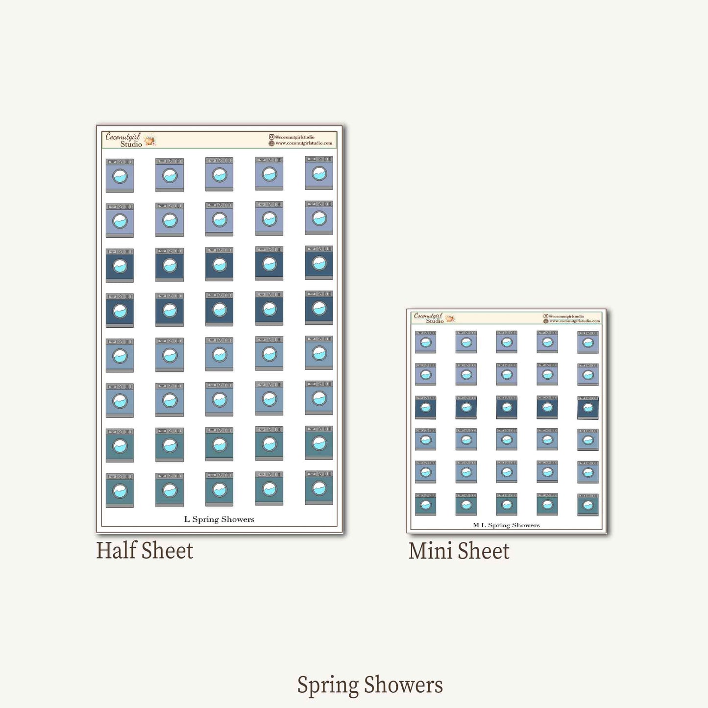 Laundry Planner Stickers | Wash Dry Fold Cleaning Planner Stickers | Laundry