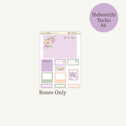 Lavender Dreams Planner Sticker Kit | Floral Planner Stickers | Hobonichi Techo A6