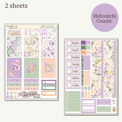 Lavender Dreams Planner Sticker Kit | Floral Planner Stickers