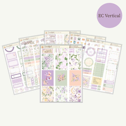 Lavender Dreams Planner Sticker Kit | Floral Planner Stickers