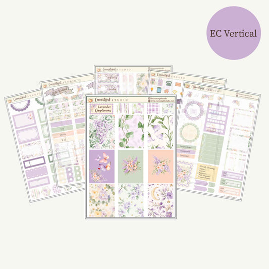 Lavender Dreams Planner Sticker Kit | Floral Planner Stickers