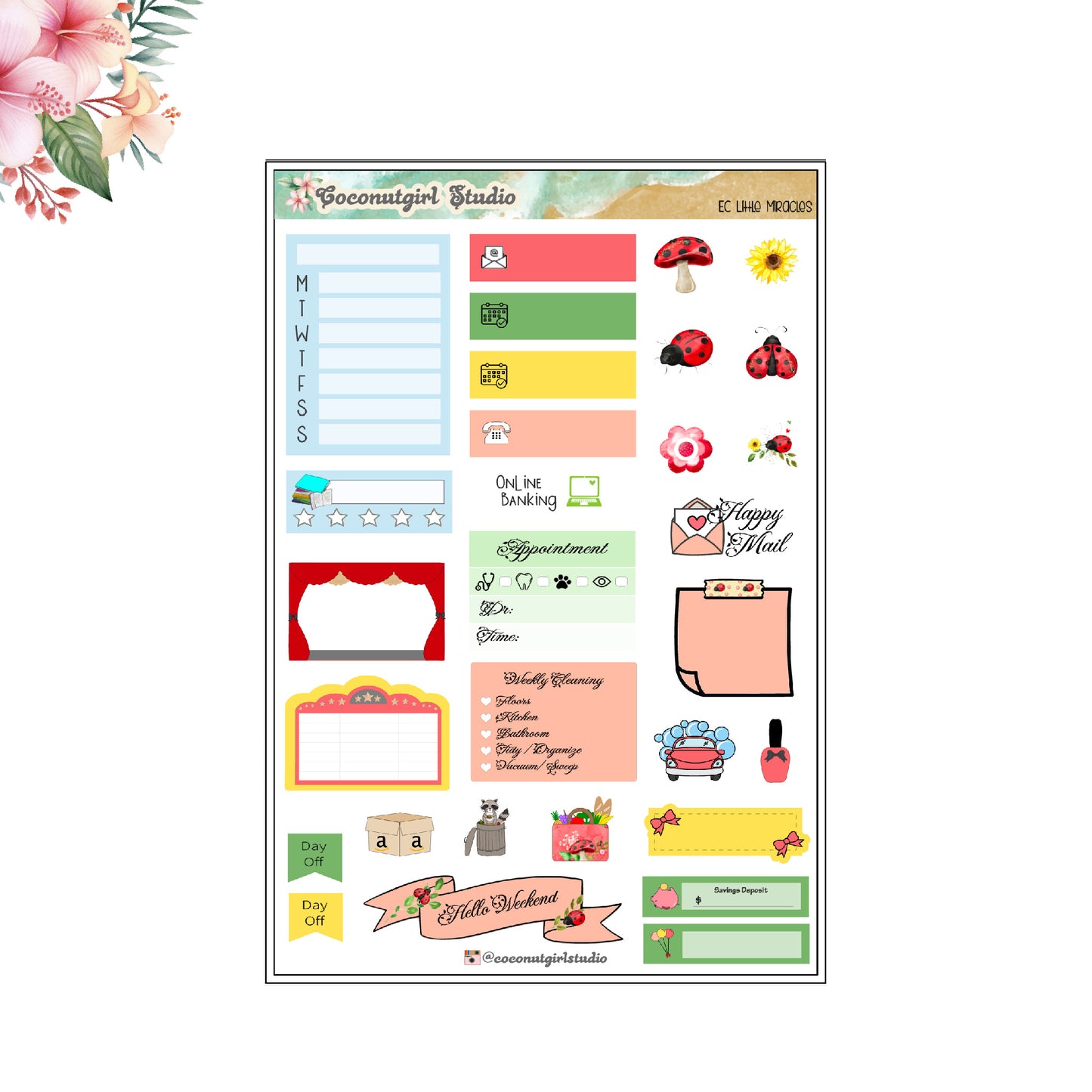Little Miracles Weekly Kit Ladybug Spring